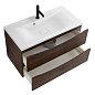 Тумба с раковиной подвесная BelBagno Marino 1000 , Rovere Moro, 1000x445x500, MARINO-1000-2C-SO-RW-P/BB1000/445-LV-MR-PR