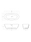 Ванна из искусственного камня Solid Surface 1700x760x540, BELBAGNO BB-MARINO-170-76-54-SSB белая матовая