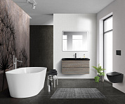 Тумба с черной раковиной из искусственного мрамора BelBagno Albano 100 см Pino Scania