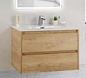 KRAFT 39 База под раковину с двумя выкатными ящиками, Rovere Nebrasca Nature, 810х390х515, KRAFT 39-800/390-2C-SO-RNN