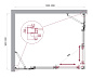 Душевой уголок BelBagno LUCE-AH-22-125/100-C-Cr
