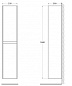 Колонна подвесная BelBagno KRAFT, 330x300x1600, Cemento Grigio, KRAFT-1600-2A-SC-CG-L, левосторонняя