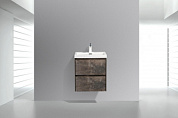 Тумба подвесная с раковиной из литьевого мрамора BelBagno PIETRA MINI 50 Stone