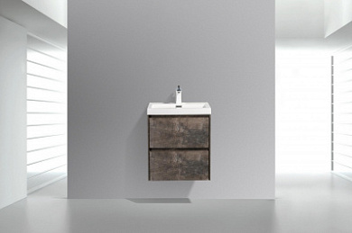 Тумба подвесная с раковиной из литьевого мрамора BelBagno PIETRA MINI 50 Stone