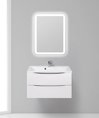 Тумба с раковиной подвесная BelBagno Marino 800, Bianco Opaco, 800x450x500, MARINO-800-2C-SO-BO-P/BB800/450-LV-MR-AST