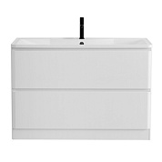 ALBANO База под раковину напольная с двумя выкатными ящиками, Bianco Lucido, 1200x450x810, ALBANO-1200-2C-PIA-BL