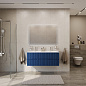Тумба подвесная с двойной керамической раковиной, CEZARES DUET-N, 120 см Sapfiro DUET-N-1200-4C-SO-2-SPF-P+CZR-8073-120-2