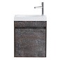 Тумба подвесная с раковиной из литьевого мрамора BelBagno PIETRA MINI 46-L Stone, левосторонняя