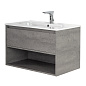 Тумба с раковиной подвесная Belbagno KRAFT 800, Cemento Grigio, 800x460x500, KRAFT-800-1C-SO-CG/LOV-800-LVB