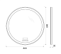 Зеркало BelBagno SPC-RNG-800-LED-TCH-RAD