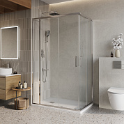 Душевой уголок BelBagno LUCE-AH-21-140/90-C-Cr прозрачное стекло, профиль хром
