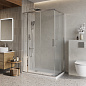 Душевой уголок BelBagno LUCE-AH-21-145/90-C-Cr прозрачное стекло, профиль хром