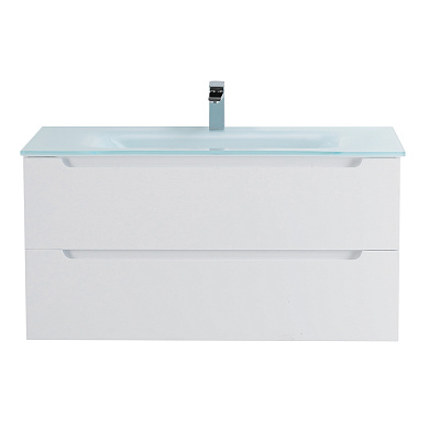 Тумба с раковиной подвесная Belbagno ETNA 1000, Bianco Lucido, 1010х460х515, ETNA-1000-2C-SO-BL-P/BB1010/465-LV-VTR-BL