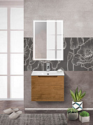 Тумба подвесная с керамической раковиной ETNA 60 Rovere Nature