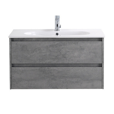 KRAFT База под раковину подвесная с двумя выкатными ящиками, Cemento Grigio, 800x460x500, KRAFT-800-2C-SO-CG