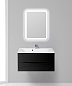 Тумба с раковиной подвесная BelBagno Marino 900, Nero Lucido, 900x450x500, MARINO-900-2C-SO-NL-P/BB900/450-LV-MR-AST