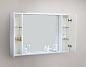 Шкаф зеркальный, Belbagno Marino 1000х150х750, Bianco Lucido, MARINO-SPC-1000/750-2A-BL-P