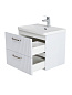 Тумба подвесная с керамической раковиной, Belbagno DUE, 50 см Bianco Lucido DUE-500-2C-SO-BL-P+RS333MBSN.4/160+BB-8076-3-50