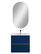 Тумба подвесная с керамической раковиной, Art&Max ELEGANT, 60 см сапфир AM-ELEGANT-600-2C-SO-SA-P+AM7110-60