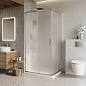 Душевой уголок BelBagno LUCE-AH-2-100/80-P-Cr рифлёное стекло, профиль хром