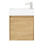KRAFT MINI База под раковину подвесная с с распашной дверцей, Rovere Nebrasca Nature, 494х256х500, KRAFT MINI-500/260-1A-SO-RNN-L