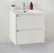 KRAFT 39 База под раковину с двумя выкатными ящиками, Bianco Opaco, 510х390х515, KRAFT 39-500/390-2C-SO-BO