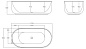 Ванна акриловая отдельностоящая Belbagno BB401-1700-800