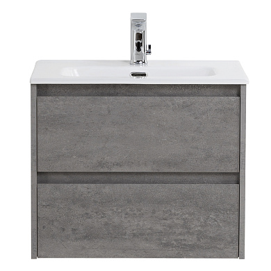 KRAFT 39 База под раковину с двумя выкатными ящиками, Cemento Grigio, 710х390х515, KRAFT 39-700/390-2C-SO-CG