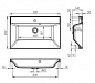 Тумба подвесная с раковиной из литьевого мрамора для ванной комнаты Belbagno Marino-H60 70 см Bianco Lucido, MARINO-H60-700-2C-SO-BL-P/BB700/450-LV-MR-AST