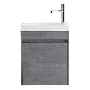 PIETRA MINI База под раковину подвесная, Stucco Cemento 454x257x520, PIETRA MINI-460-1A-SO-SCM-R, правосторонняя