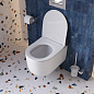 Унитаз подвесной безободковый с сиденьем и смывом ТОРНАДО BelBagno ТИШИНА (SOFT-TOR) BB084CH-TOR/SC
