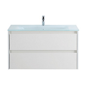 Тумба подвесная со стеклянной раковиной BelBagno KRAFT 80 Bianco Opaco