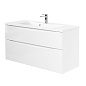 MARINO-H60 База под раковину подвесная с двумя выкатными ящиками, Bianco Lucido, 1100x450x600, MARINO-H60-1100-2C-SO-BL-P