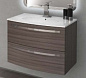 Тумба с керамической раковиной для ванной комнаты Cezares Comfort 75 см Grigio scuro
