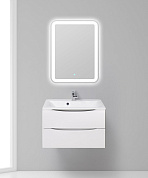 Тумба с раковиной подвесная BelBagno Marino 750, Bianco Opaco, 750x450x500, MARINO-750-2C-SO-BO-P/BB750/450-LV-MR-PR