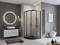 Поддон из искусственного мрамора BelBagno TRAY-MR-UNO-R-90-550-35-NERO-NO