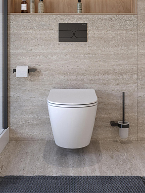 Унитаз подвесной безободковый с сиденьем и смывом ТОРНАДО BelBagno МАРИНА (MARINO-TOR) BB7026CH-TOR/SC