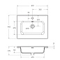 Тумба с раковиной подвесная Belbagno ETNA 600, Rovere Moro, 610х460х515, ETNA-600-2C-SO-RW-P/BB600ETL