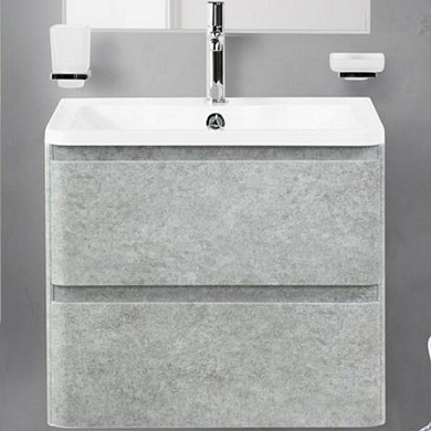 ALBANO База под раковину подвесная с двумя выкатными ящиками, Cemento Verona Grigio, 700x450x500, ALBANO-700-2C-SO-CVG