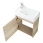 Тумба с раковиной подвесная Belbagno KRAFT MINI 500, Rovere Galifax Bianco, 494х256х500, KRAFT MINI-500/260-1A-SO-RGB-L/7045-KL