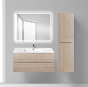 Тумба подвесная с керамической раковиной BelBagno ETNA 100 Rovere Grigio