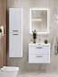 Тумба подвесная с керамической раковиной, Belbagno DUE, 50 см Bianco Lucido DUE-500-2C-SO-BL-P+RS333MBSN.4/160+BB-8076-3-50