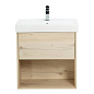 Тумба с керамической раковиной для ванной комнаты BelBagno NEON, 60 см, 1 ящик, Pino Bianco