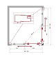 Душевой уголок BELBAGNO UNO-195-AH-2-100/80-CH-CR
