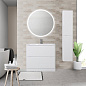 Тумба напольная с раковиной из искусственного мрамора для ванной комнаты BelBagno Acqua 80 см Bianco Lucido