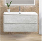 Тумба подвесная с раковиной из литьевого мрамора BelBagno ALBANO 120 Cemento Verona Grigio