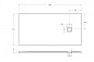 Поддон из искусственного мрамора BelBagno TRAY-MR-UNO-AH-160/80-35-W-BO