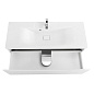 Тумба с раковиной напольная BelBagno MARINO 120 Bianco Lucido, раковина белая,MARINO-1200-2C-PIA-BL-P/BB1200/450-LV-MR-PR
