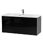 Тумба с раковиной подвесная BelBagno Marino 1200, Nero Lucido, 1200x450x500, MARINO-1200-2C-SO-NL-P/BB1200/450-LV-MR-PR