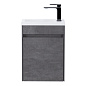 PIETRA MINI База под раковину подвесная, Stucco Cemento, 394x217x520, PIETRA MINI-400-1A-SO-SCM-L, левосторонняя